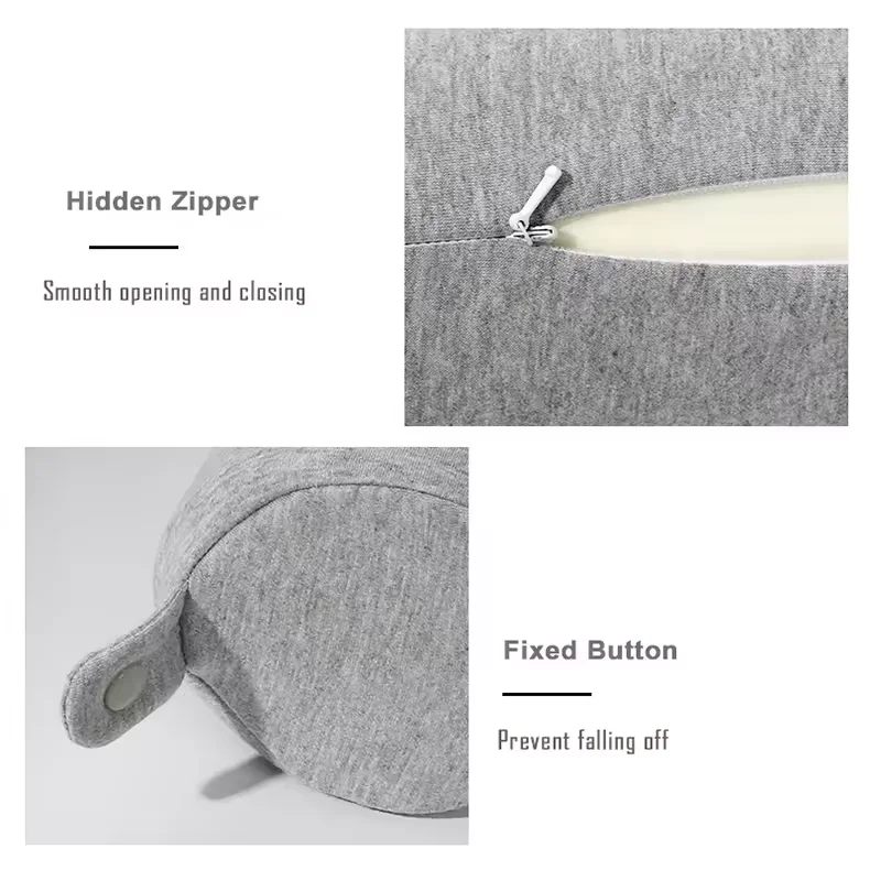JYM Custom Long Pillow Twist Memory Foam Roll Travel Neck Support Pillow Multi-Function for Neck Back and Leg Rest