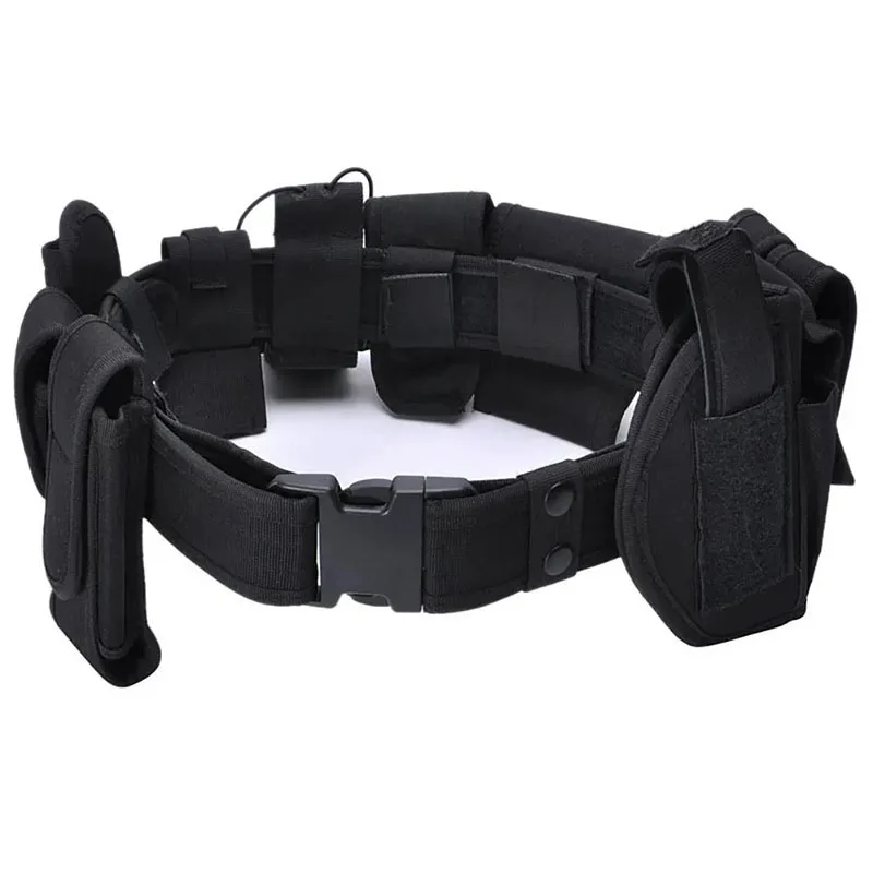 Premium Detachable Tactical Duty Security Belts Training Duty Security Multifunctional Utility Kit Duty Belt with Pouch Set