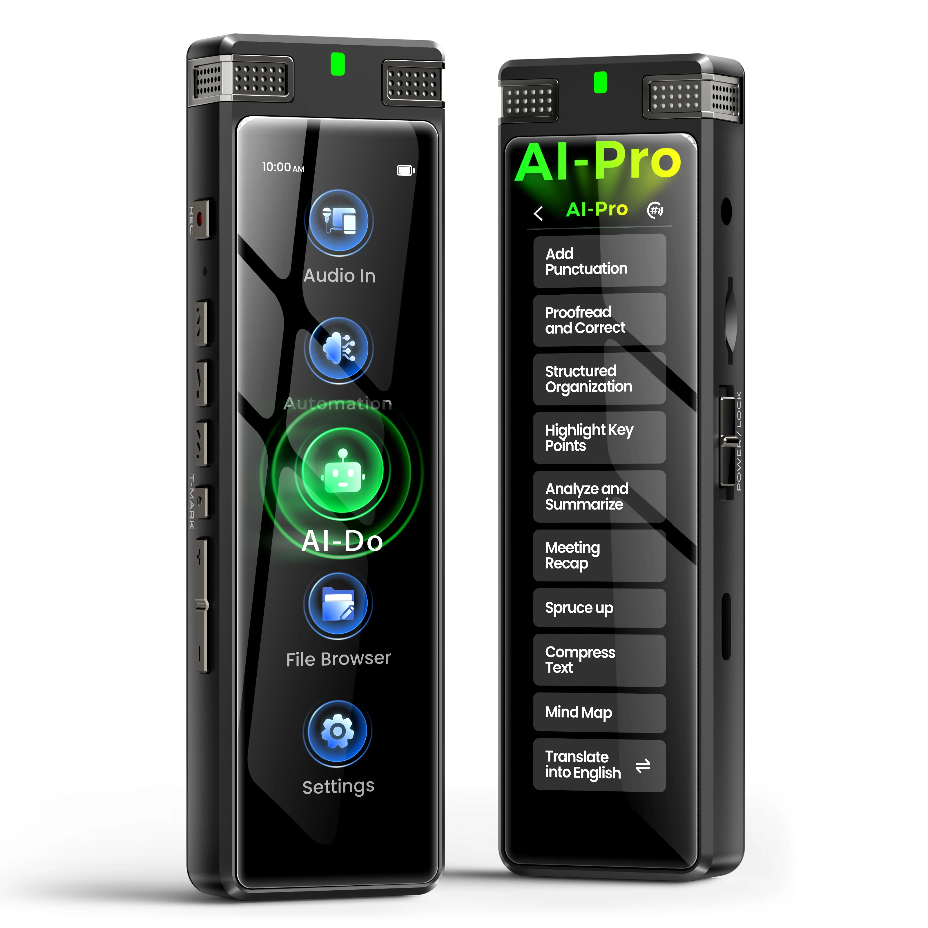 64GB Digital Voice Recorder - Voice Activated Recording With Playback