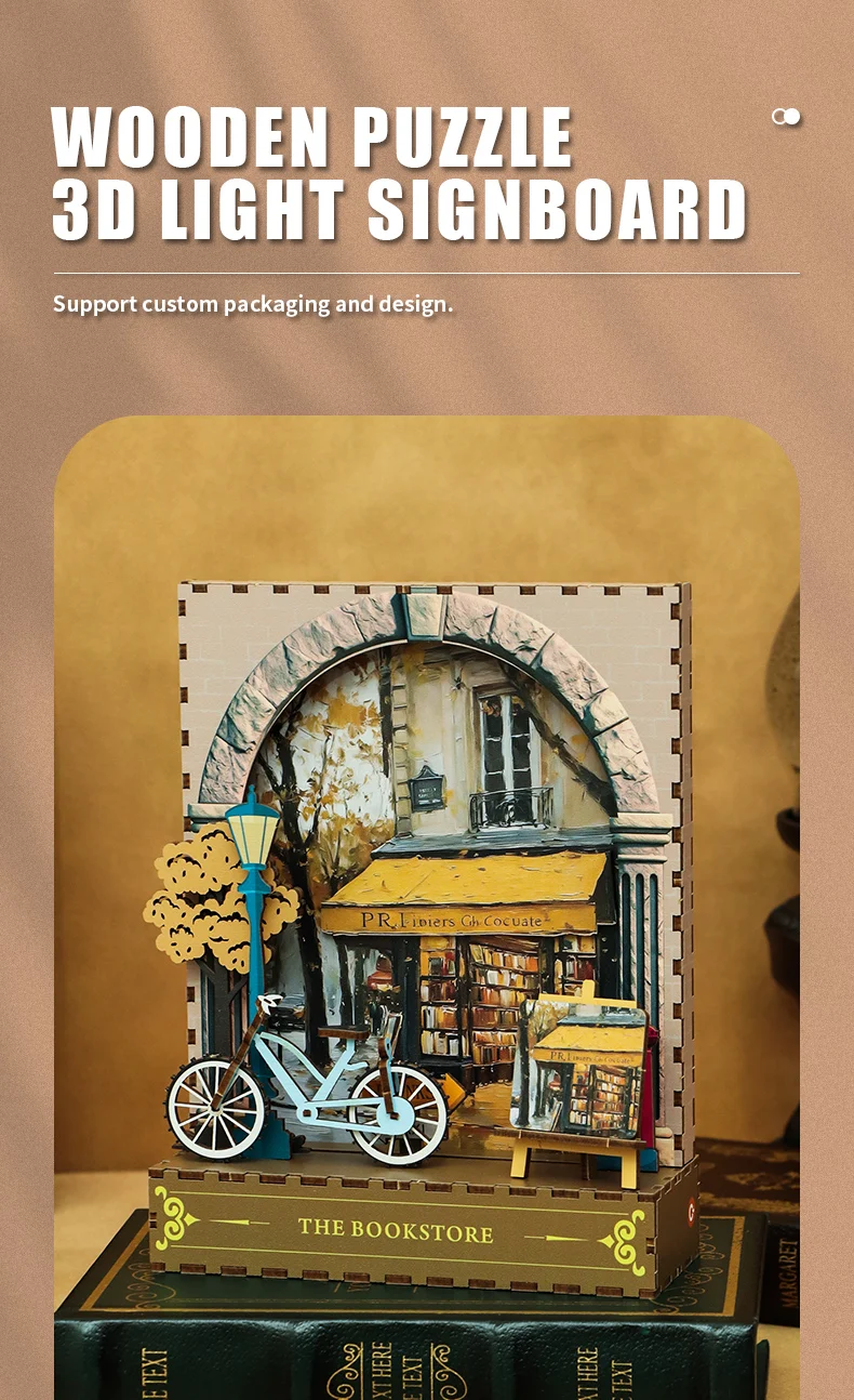 product wooden standing night light 3d puzzle craft holiday gift wooden assembly decorative ornament set-3