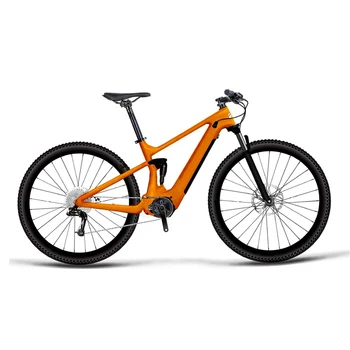 cycle high quality carbon fiber e bikes 1000w 29" electric hybrid bike full suspension mid drive electric mountain bike