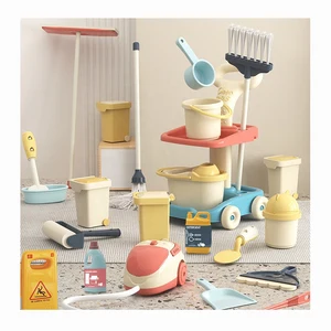 ITTL 10pcs Mini Kids Cleaning Set Role Playing Plastic Cleaner Appliances Toys