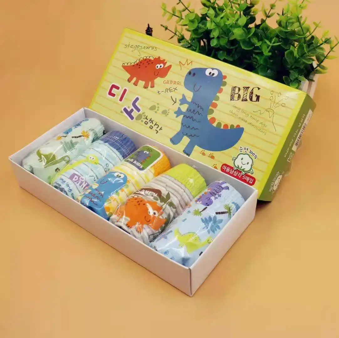 Korea Style 2022 New Design Kids Boys Underwear 100 Cotton Boys Boxer