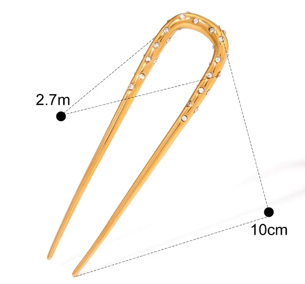 Высококачественные шпильки из цинкового сплава простые элегантные металлические заколки для волос U-образной формы вилка европейских женщин аксессуары девочек