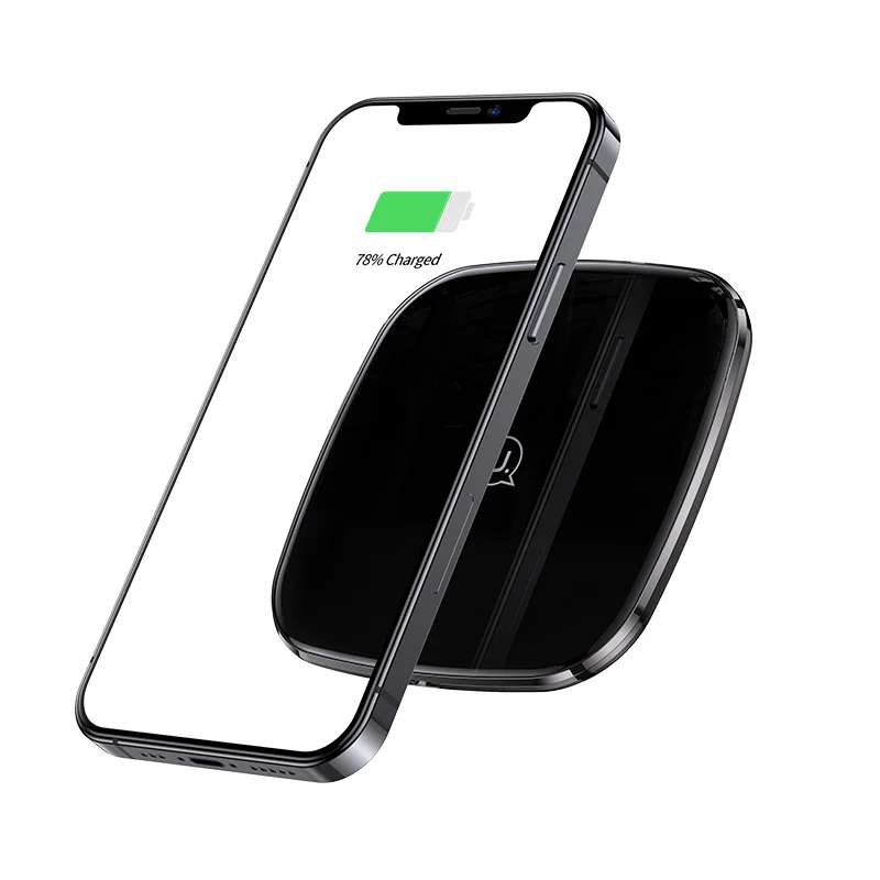 USAMS 2021 горячая Распродажа CD154 цинковый сплав ультра-тонкий Быстрая зарядка 15 Вт беспроводной держатель зарядного устройства для телефона