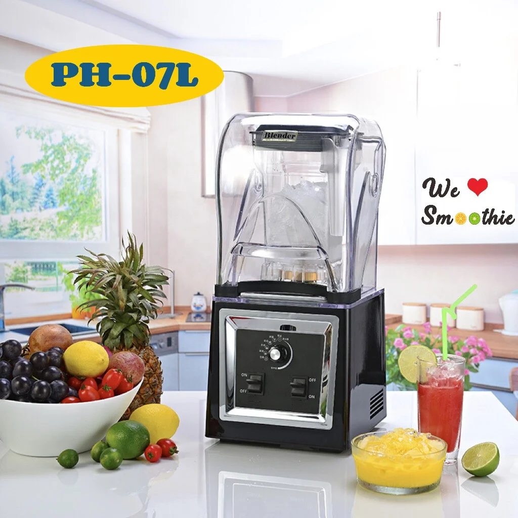 Commercial Blender Quiet Low Noise Smoothie Blender And Mixer With