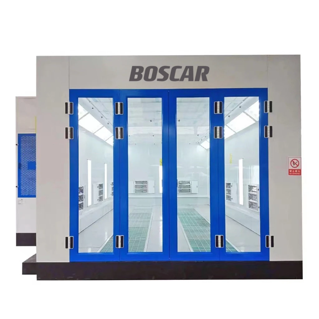 Electric/Diesel/Gas Heating 8m *4m Luxury Spray Booth Auto Car Paint Booth Big Glass Gate Luxury Car Paint Room