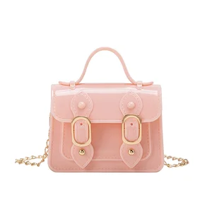 Custom Designer Ladies Small Square Purse and Handbags Fashion Pvc Jelly Mini Shoulder Crossbody Bags for Women