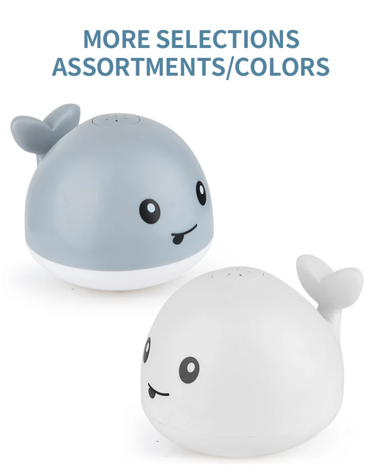 Hot Sale Electric Whales Spray Baby Bath Toys With Light Music Kids