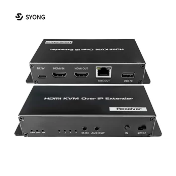 SY Factory HDMI Web Extender Splitter Extend 4K Video over Ethernet RJ45 LAN CAT6 Broadcasting IP 200m HDMI Extender Ethernet 4K
