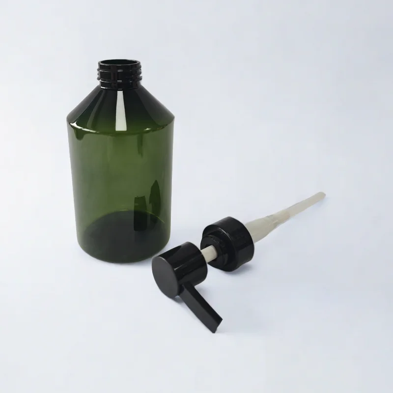 Custom Luxury 500ml PET Plastic Pump Bottle Shampoo Shower Gel Body Wash Bottle