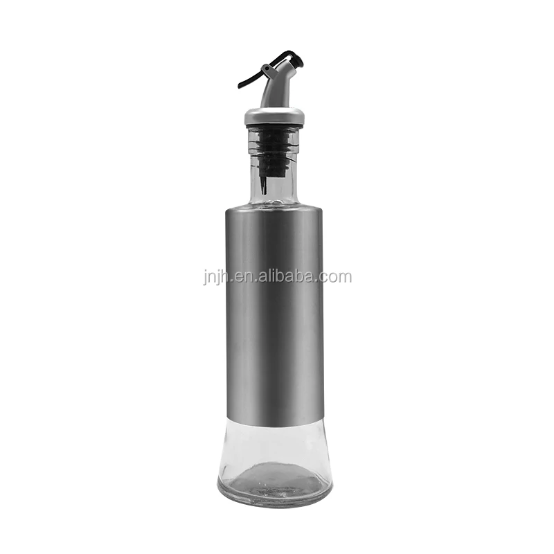 Olive Oil Bottle Dispenser Set Cruet Stainless Steel Cooking Wine