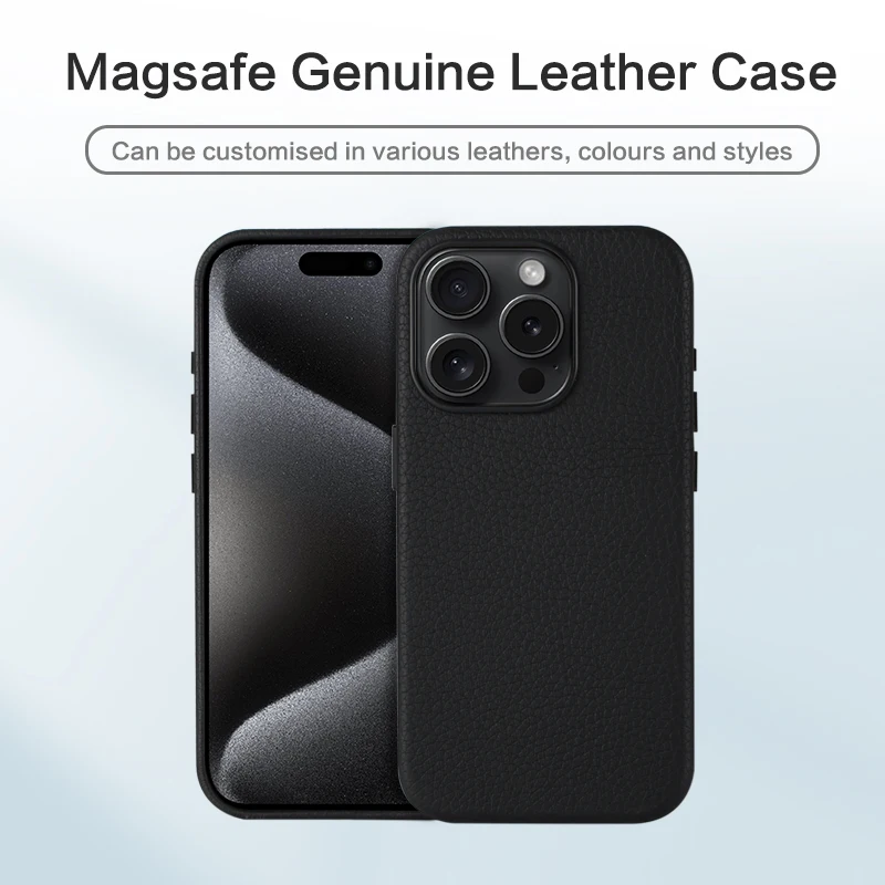 Private Label Popular Anti-scratch Litchi Grain Leather Colorful 13 14 15 Promax Off -White 15pro Mobile Phone Cases for iPhone