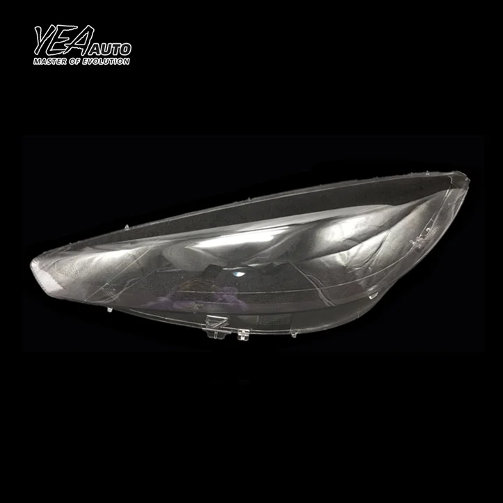 YEA AUTO Car Headlight Cover Headlight Glass Lens Glass for Peugeot 308 2012-2015 PC Lampshade clear Shell Head Light Glass