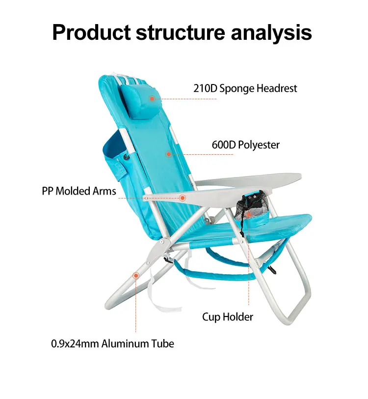 Portable Backpack Aluminum Beach Chair Foldable - Buy Beach Chair ...