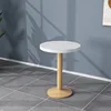 Tavolo rotondo - motivo bianco solido - base a colonna in legno - rotondo - 60 cm