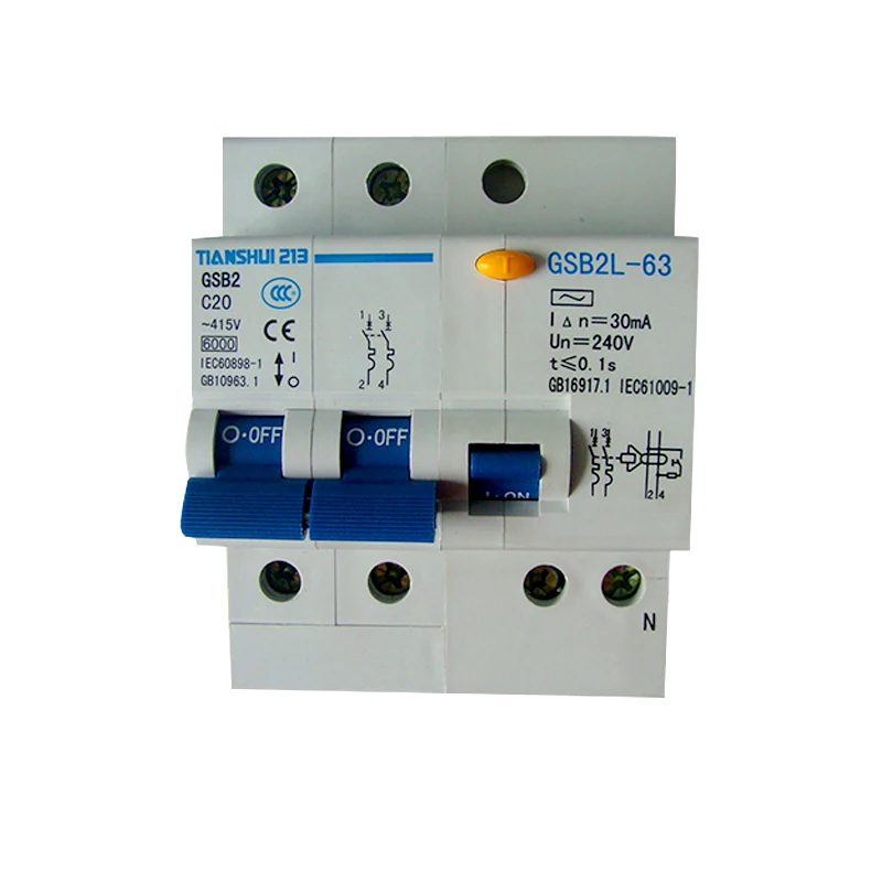 RCD RCCB ELCB 2 Pole 4 Pole Earth Leakage Circuit Breaker