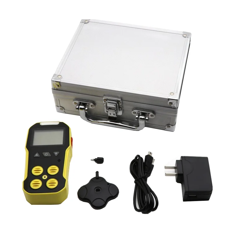 Высокочувствительный портативный горючий H2S O2 CO 4 в 1 ручной перезаряжаемый промышленный многогазовый детектор с