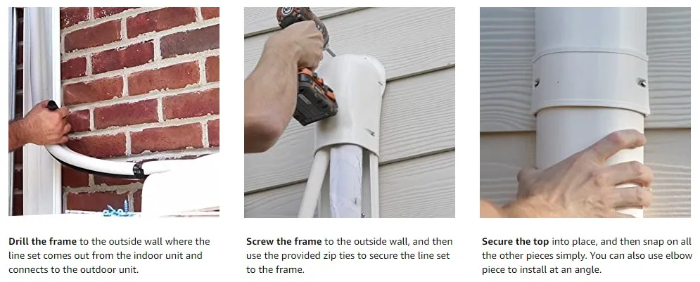 Air Conditioner Mini Split AC Ducts PVC Decorative Line Cover Kit