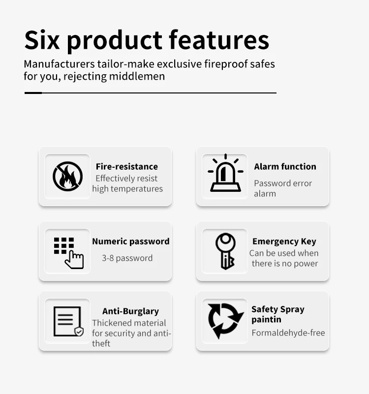 CEQSAFE American Small Size Digital Keypad Safety Fireproof Resistant Safe Box details