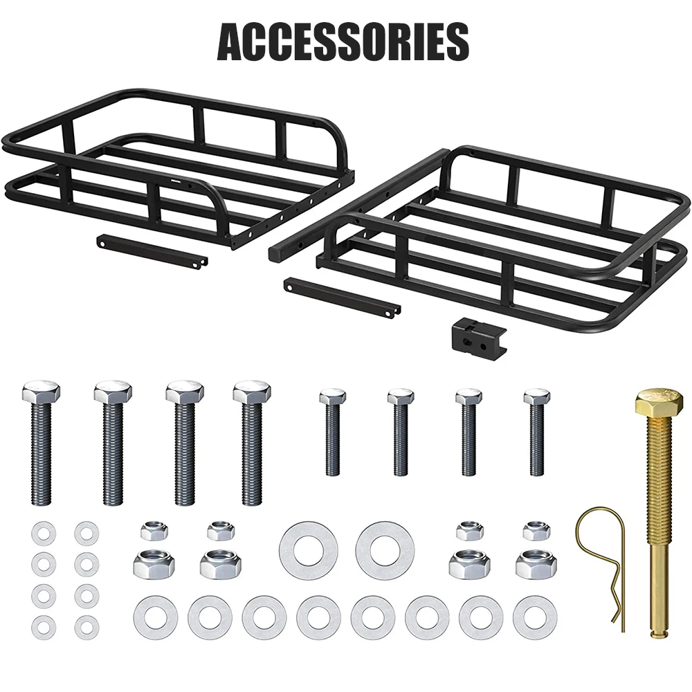 Universal Rear Hitch Mount Steel Folding Luggage Cargo Carrier Rack