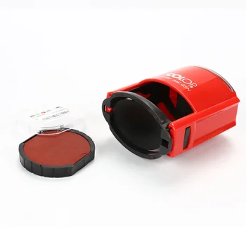 Timbro Automatico Con Data E Ora 24h - Colop R40, Testo Personalizzabile, 40 Mm, Rosso E Blu