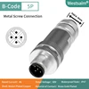 Rosca de tornillo del varón PG9 DE LA M12-B-5 recta