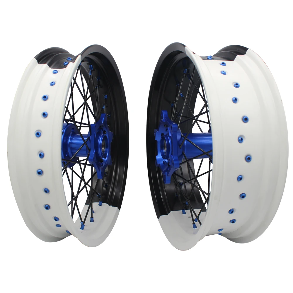 17 Inch Aluminum Alloy 36 Spkoe Supermotard Wheels Set Supermoto Wheel