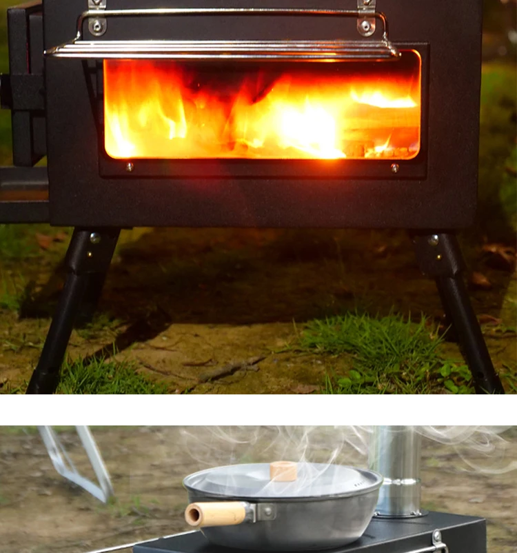 Kingpool Cheap Portable Outdoor Glamping Tent Heater Sauna Stoves Cast