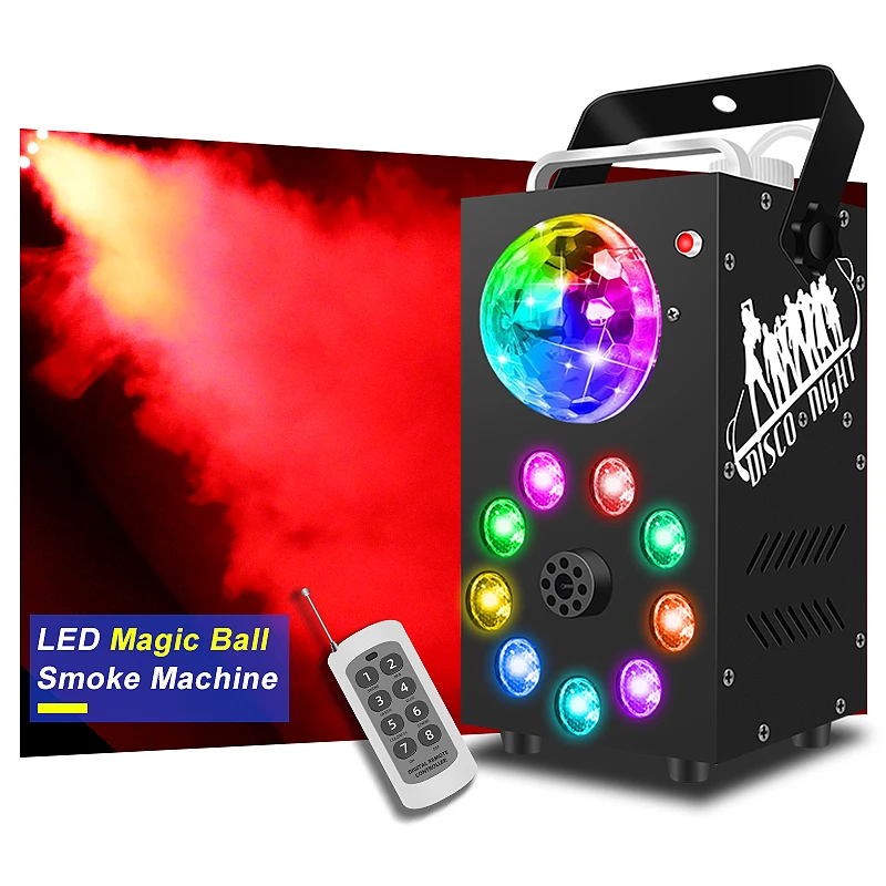 GuKKK 600W Rookmachine Met RGB Lichteffect - Mini Mistmachine Met Afstandsbediening Voor Feestjes