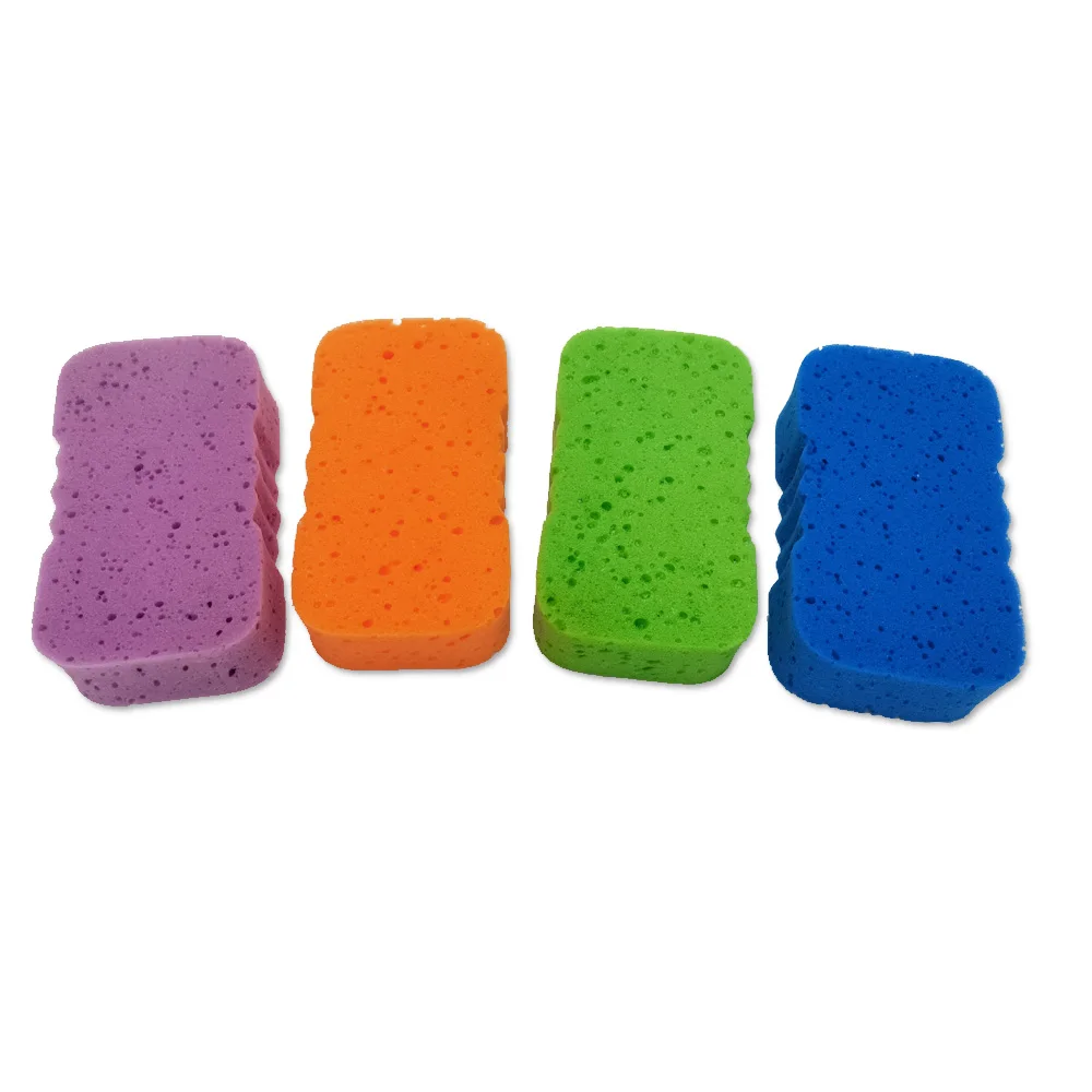 Низкий минимальный заказ, прямоугольная Коралловая губка для очистки автомобиля, аппликатор воска для автомобиля, губка для мытья автомобиля, оптовая продажа