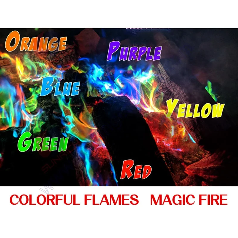 Magic Powder Colorful Flames Tricks Color Camping Magical Pack Camp Colour Changing Coloured Mystical Fire Flame Colorant
