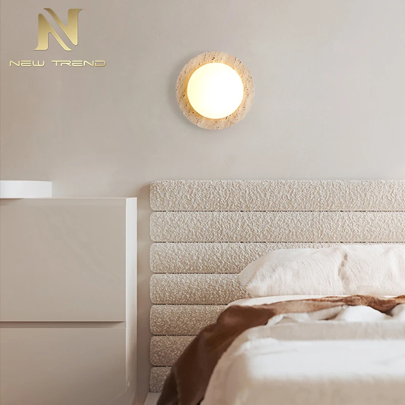 CPL-441 Nordic Minimalist Butter Cream Wall Light – Simple Round LED Sconce for Hallway & Bedside