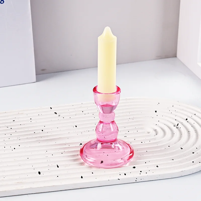 Fornitore all'ingrosso JY, portacandele in vetro di cristallo, portacandele piccoli per decorazioni da tavola per matrimoni, ornamenti