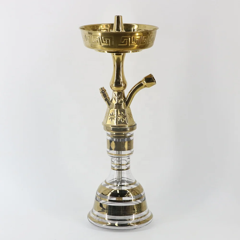 High Quality Golden Color Factory Made Egyptian Khalil Mamoon Hookah Wholesale Cheap Price KM Hookah