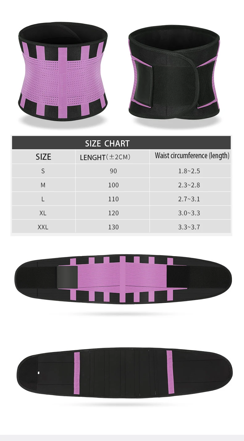 Compression Adjustable Women Back Support Tummy Control Neoprene Sweat