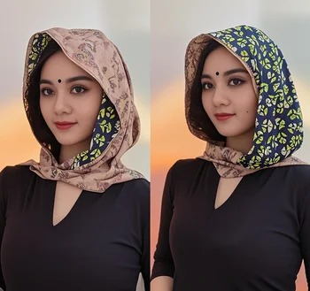 Muslim Embroidery Big Scarf for Women Beautiful Windproof Headscarves Colorful Beach Wrap Scarves