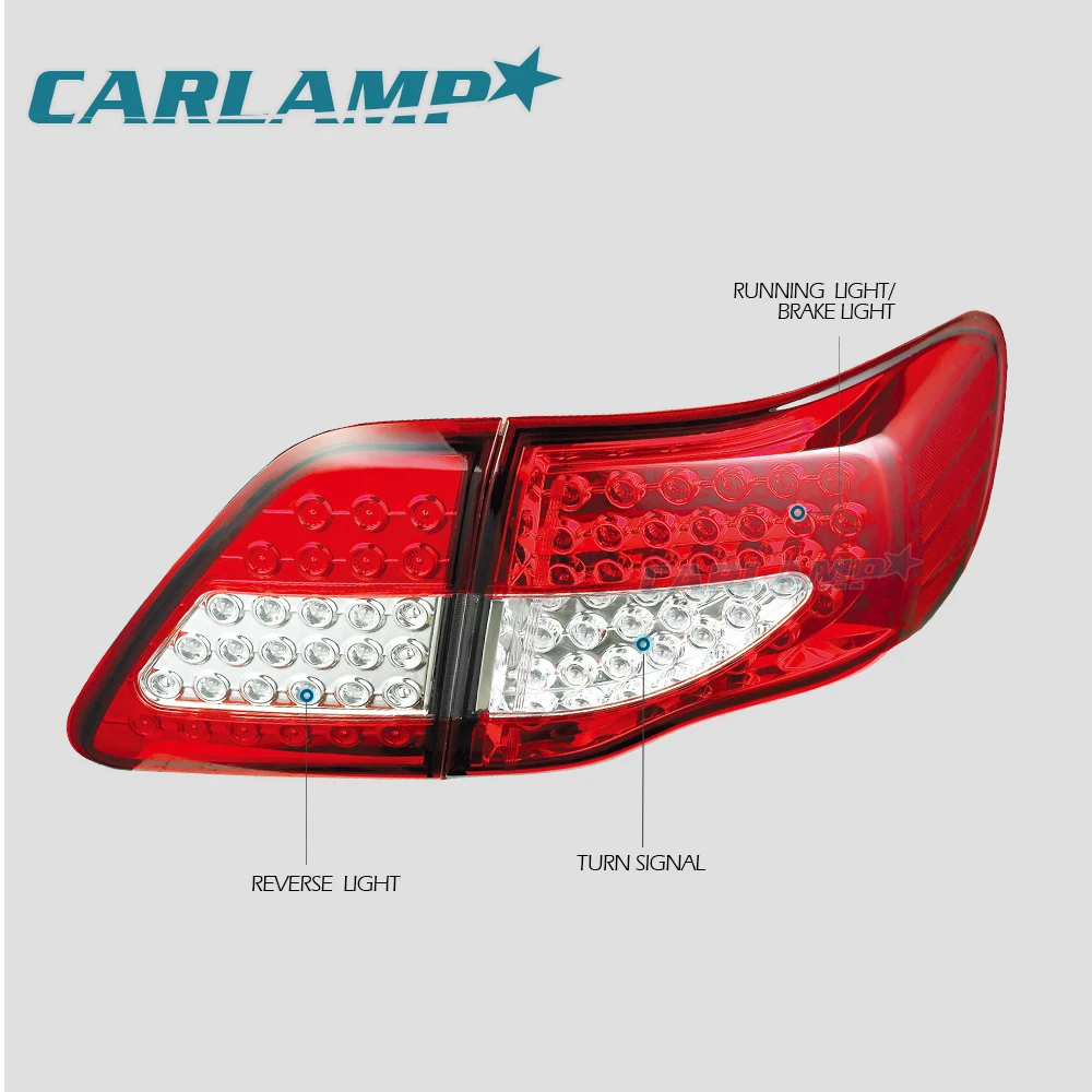 VLAND Factory for Car Taillight  with Running Light Brake Light Reverse Light Turn signal 2008 2009 2010 for Corolla