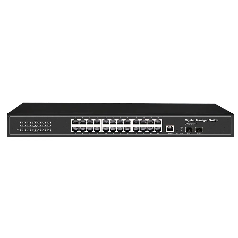 product vlan qos 24 port gigabit l2 managed switch with 2x10g sfp uplinks for office school hotel-2