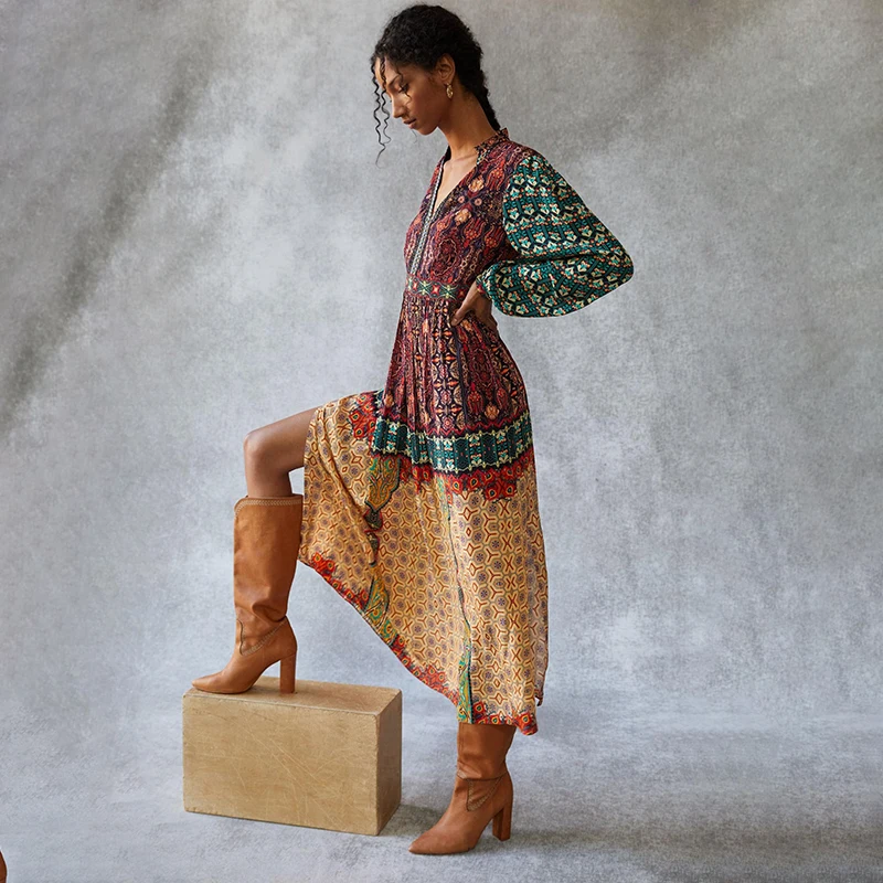 Summer Boho Flower Clothes Long Women Cotton Discount Beach Floral Vintage  Luxury Fashion Clothing Casual Maxi Dress for Lady