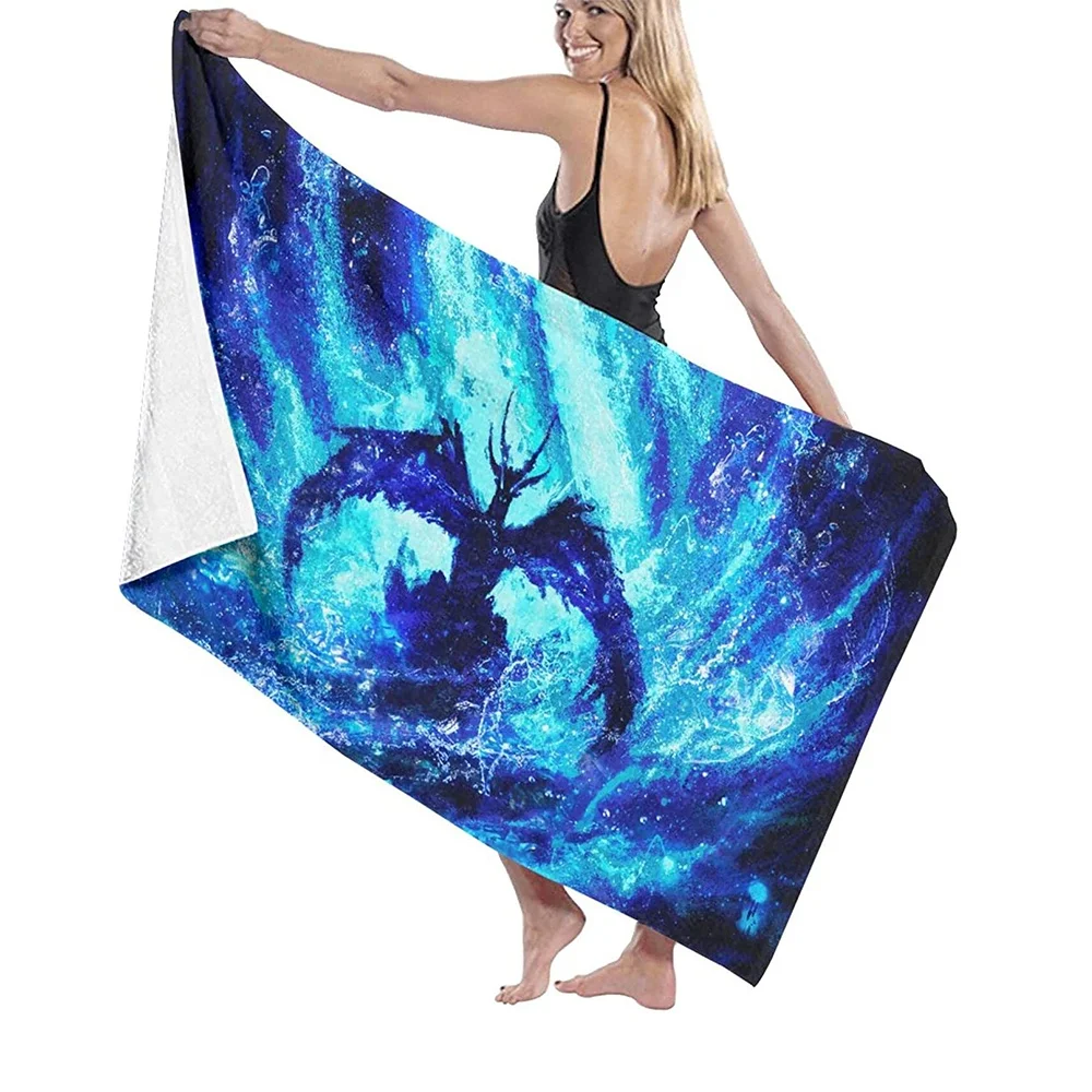 Wholesale Lightweight Sand-Free Microfiber Beach Towels Custom Logo Design Novelty Print Digital Sublimated Personalized