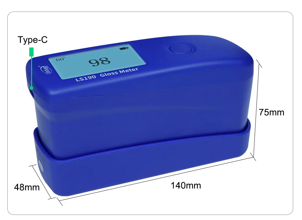 Ls190 60 Degree Glossmeter Single Angle Gloss Instrument Portable Sheen ...