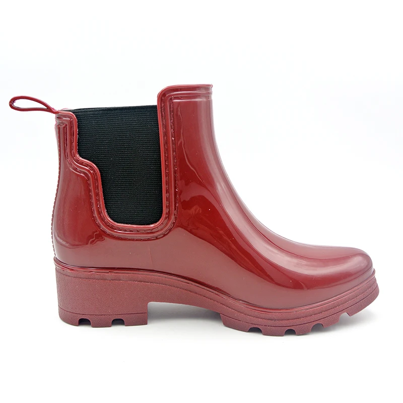 Women Colorful Pvc Ankle Rain Boots 