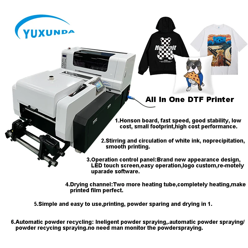 A3 A4 DTF Printer 30cm 40cm Mini A3 A4 DTF Shaker With Smoke Purifier for T Shirt Printing