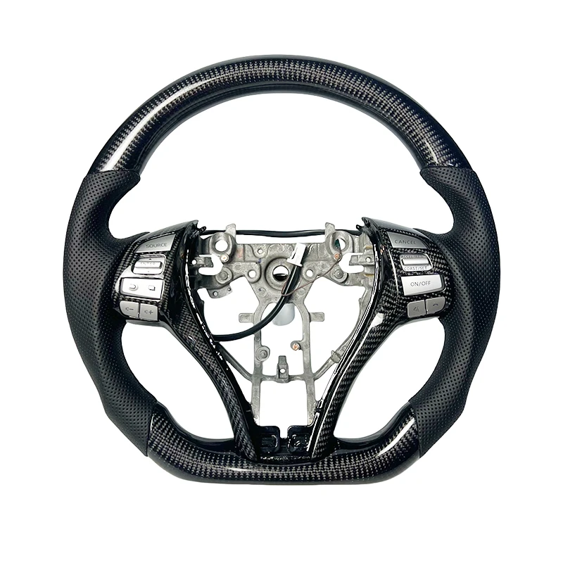 Carbon Fiber & Perforated Leather Steering Wheel for Nissan