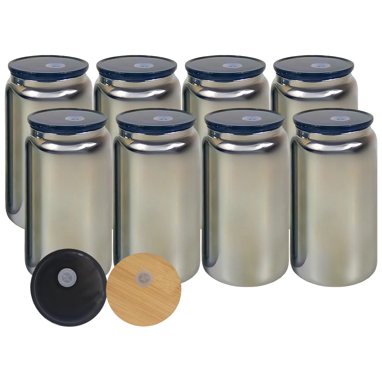 16oz Transparent High Borosilicate Glass Tumbler with Lids & Straws for Iced Coffee Water Cola Coffee with Custom Logo