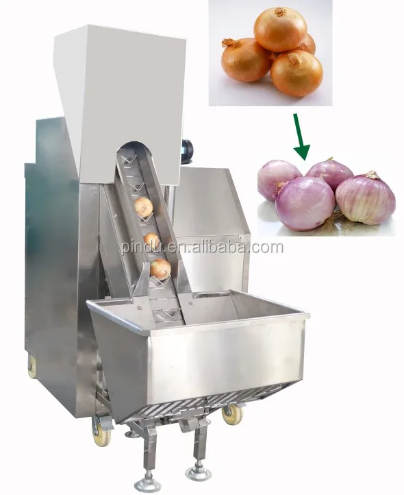 Automatic Industrial Spring Onion Peeling Root Stem Cutter Machine Garlic Onion Peeler Dicer Machine