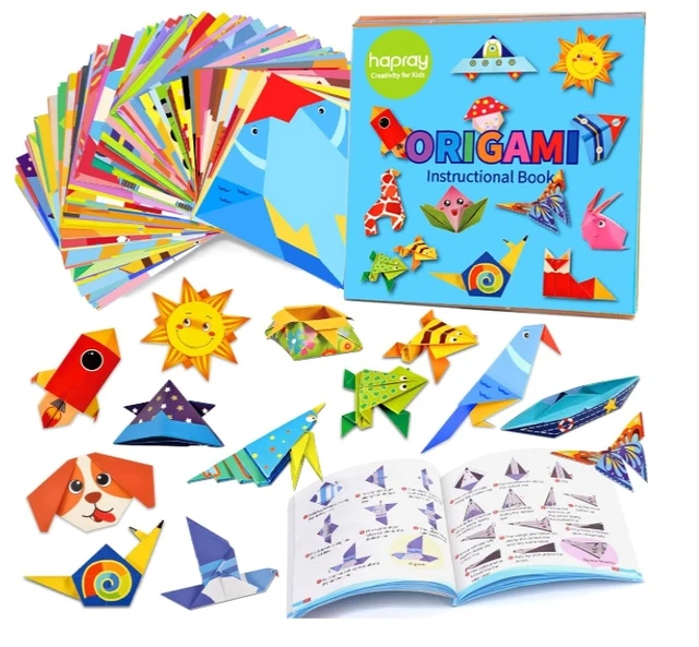 Kids Origami Kit Paper different Patterns with Craft Guiding Book