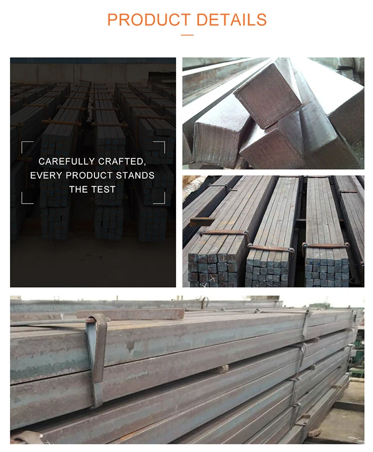 good quality SS400 steel material solid square bar hot rolled galvanized carbon square steel bar