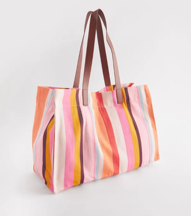 Large Eco-Friendly Cotton Canvas Shoulder Tote Bag for Women Printed Weekender Beach Bag Two Handles Polyester